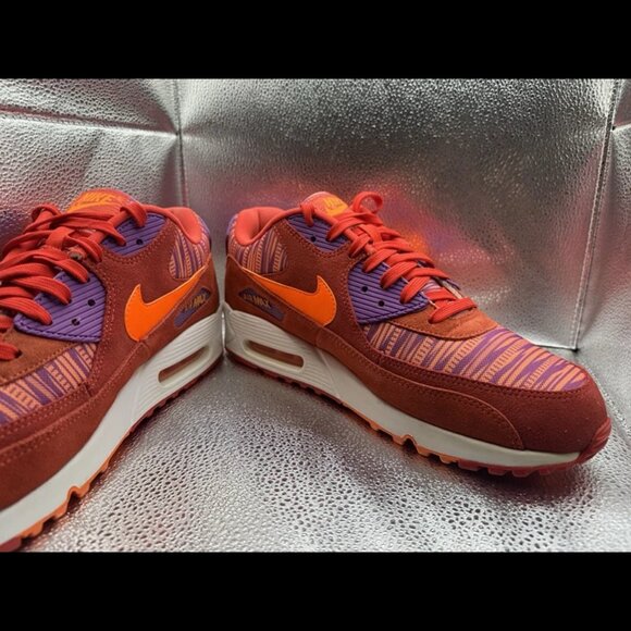 RARE🔥 Size 12 Nike Air Max 90 Essential Crimson Men's Sneakers 537384-600 - Picture 5 of 10